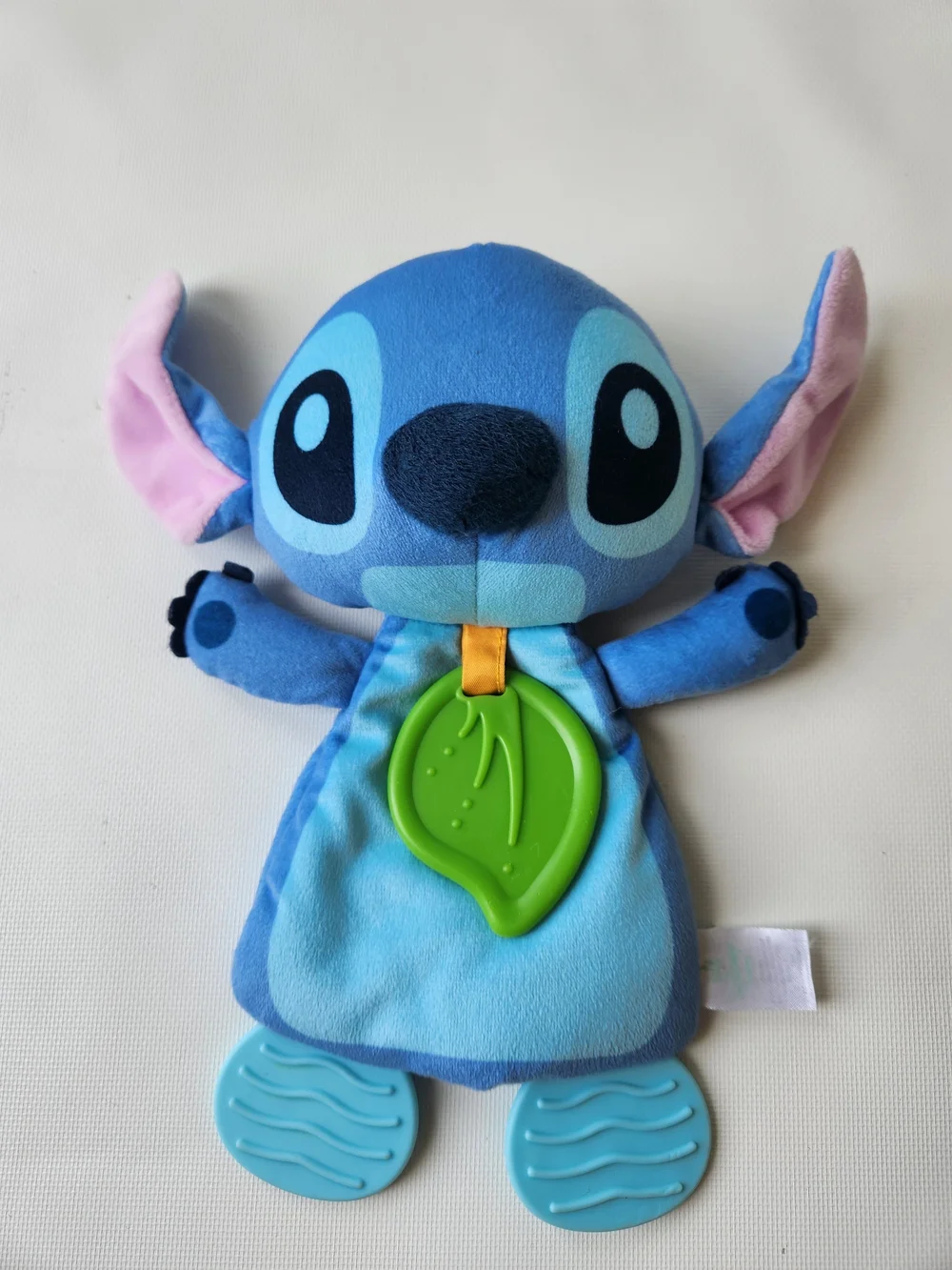 Disney Stitch Baby Crinkle Toy Infant Toddler Leaf Teether Security Lovey Plush - Picture 1 of 4
